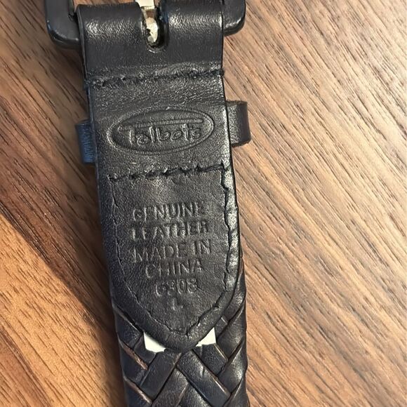 Talbots Women's Braided Leather Belt, in Dark Navy - Large - Picture 6 of 6